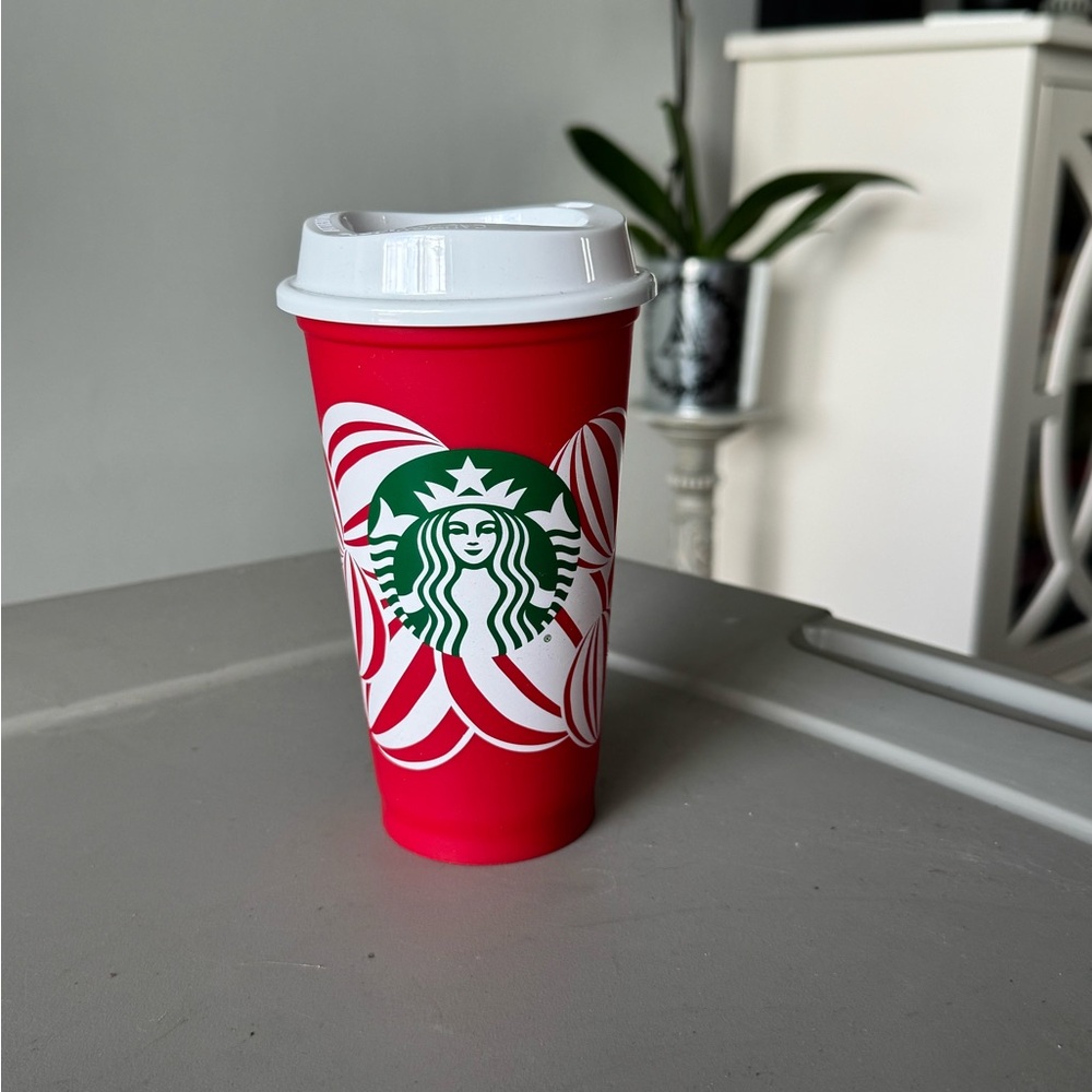 Starbucks Reusable Hot Red Cup with White Lid